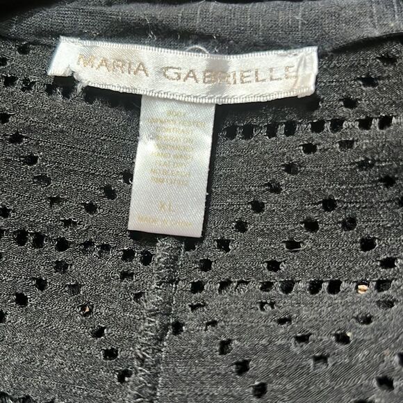 Maria Gabrielle  Black Eyelet Open Cardigan size XL - Picture 9 of 9